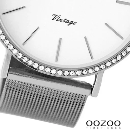 Oozoo Damen Armbanduhr Ultra Slim C8890 Quarz Edelstahl silber UOC8890