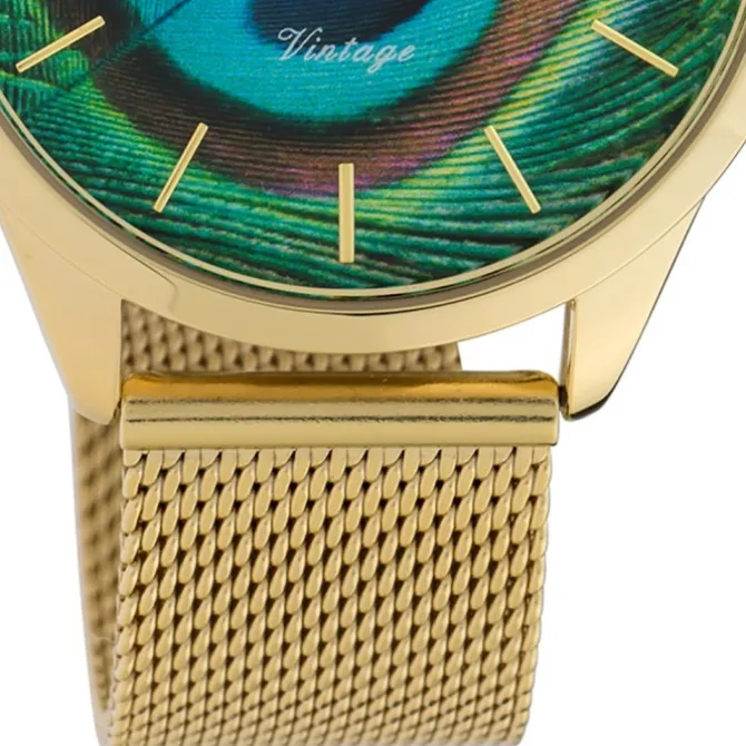 Oozoo Damen Armbanduhr Ultra Slim C10251 Analog Edelstahl gold UOC10251