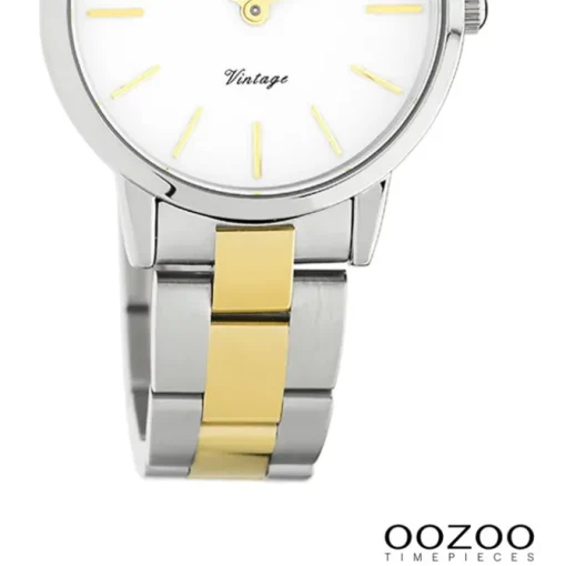 Oozoo Damen Armbanduhr Ultra Slim Edelstahl silber gold UOC20112