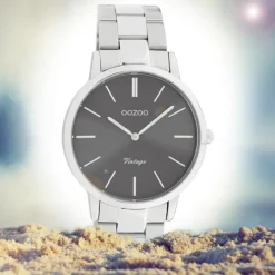 Oozoo Damen Armbanduhr Ultra Slim C20030 Analog Edelstahl silber UOC20030