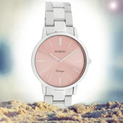 Oozoo Damen Armbanduhr Ultra Slim C20040 Analog Edelstahl silber UOC20040