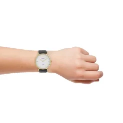 Oozoo Damen Armbanduhr Ultra Slim C20077 Analog Leder silber UOC20077