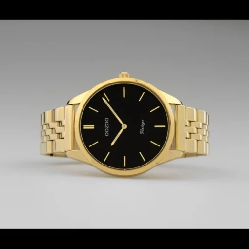 Oozoo Damen Armbanduhr Ultra Slim C9987 Analog Edelstahl gold UOC9987