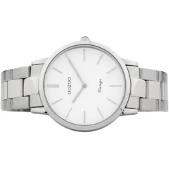 Oozoo Damen Armbanduhr Ultra Slim C20026 Analog Edelstahl silber UOC20026