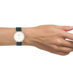 Oozoo Damen Armbanduhr Ultra Slim C20229 Analog Leder türkis UOC20229