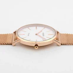Oozoo Damen Armbanduhr Ultra Slim C9918 Analog Edelstahl rosegold UOC9918
