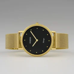 Oozoo Damen Armbanduhr Ultra Slim C20055 Analog Edelstahl gold UOC20055