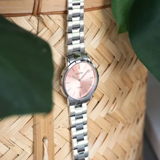 Oozoo Damen Armbanduhr Ultra Slim C20028 Analog Edelstahl silber UOC20028