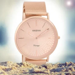 Oozoo Damen Armbanduhr Ultra Slim C9343 Analog Edelstahl rosegold UOC9343