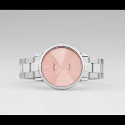 Oozoo Damen Armbanduhr Ultra Slim C20028 Analog Edelstahl silber UOC20028