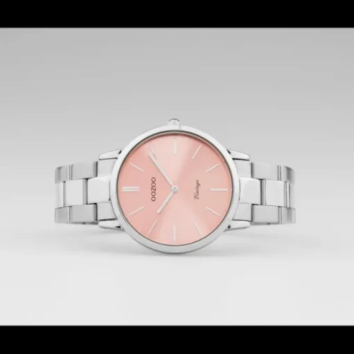 Oozoo Damen Armbanduhr Ultra Slim C20028 Analog Edelstahl silber UOC20028