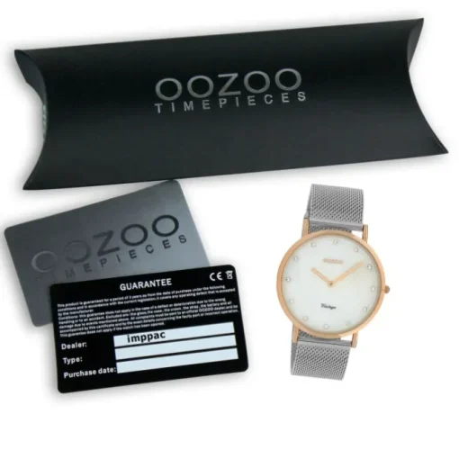 Oozoo Damen Armbanduhr Ultra Slim C20065 Analog Edelstahl silber UOC20065