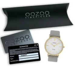 Oozoo Damen Armbanduhr Ultra Slim Leder grau UOC20078