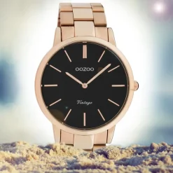 Oozoo Damen Armbanduhr Ultra Slim C20024 Analog Edelstahl rosegold UOC20024