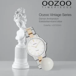 Oozoo Damen Armbanduhr Ultra Slim C20045 Edelstahl silber rosegold UOC20045