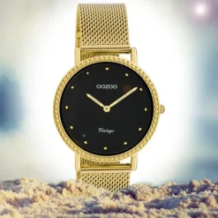 Oozoo Damen Armbanduhr Ultra Slim C20055 Analog Edelstahl gold UOC20055