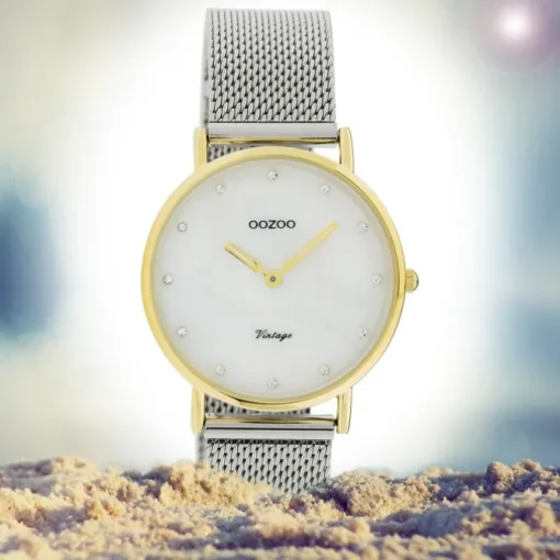 Oozoo Damen Armbanduhr Ultra Slim C20120 Analog Edelstahl silber UOC20120