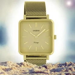 Oozoo Damen Armbanduhr Ultra Slim C20010 Analog Edelstahl gold UOC20010