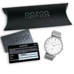 Oozoo Damen Armbanduhr Ultra Slim C8890 Quarz Edelstahl silber UOC8890