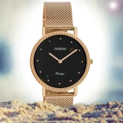 Oozoo Damen Armbanduhr Ultra Slim C20056 Analog Edelstahl rosegold UOC20056