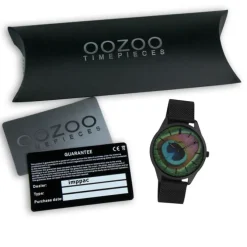 Oozoo Damen Armbanduhr Ultra Slim C10253 Analog Edelstahl schwarz UOC10253