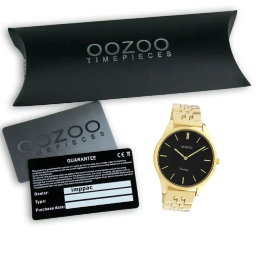 Oozoo Damen Armbanduhr Ultra Slim C9987 Analog Edelstahl gold UOC9987