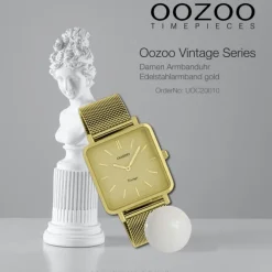 Oozoo Damen Armbanduhr Ultra Slim C20010 Analog Edelstahl gold UOC20010