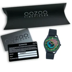 Oozoo Damen Armbanduhr Ultra Slim C10252 Analog Edelstahl blau UOC10252