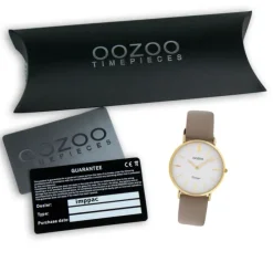 Oozoo Damen Armbanduhr Ultra Slim C20089 Analog Leder hellbraun UOC20089