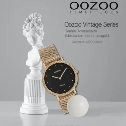 Oozoo Damen Armbanduhr Ultra Slim C20056 Analog Edelstahl rosegold UOC20056