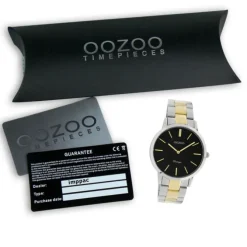 Oozoo Damen Armbanduhr Ultra Slim C20107 Analog Edelstahl silber gold UOC20107