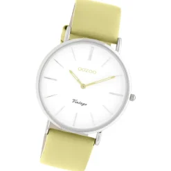 Oozoo Damen Armbanduhr Vintage Series Analog Leder grün UOC20277