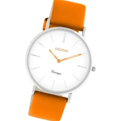 Oozoo Damen Armbanduhr Vintage Series Analog Leder orange UOC20278