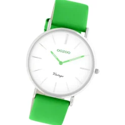 Oozoo Damen Armbanduhr Vintage Series Analog Leder grün UOC20279