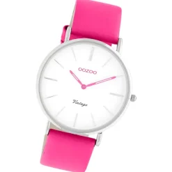 Oozoo Damen Armbanduhr Vintage Series Analog Leder pink UOC20280