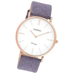 Oozoo Damen Armbanduhr Vintage C20152 Analog Leder violette UOC20152