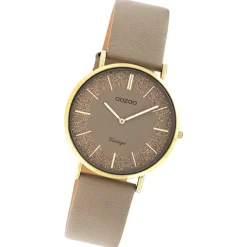 Oozoo Damen Armbanduhr Vintage Series Analog Leder braun UOC20184