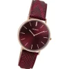 Oozoo Damen Armbanduhr Vintage Analog Leder rot UOC9306A