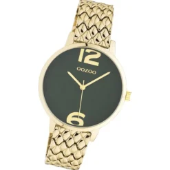 Oozoo Damen Armbanduhr Vintage Analog Metall gold UOC10878