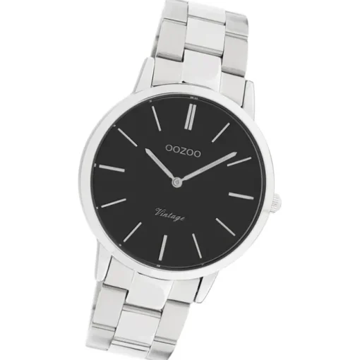 Oozoo Damen Armbanduhr Vintage Series Analog Metall silber UOC20031
