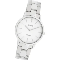 Oozoo Damen Armbanduhr Vintage Series Analog Metall silber UOC20038