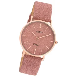Oozoo Damen Armbanduhr Vintage Series C20201 Analog Leder rosa UOC20201