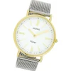 Oozoo Damen Armbanduhr Vintage Series Analog Metall silber UOC20118