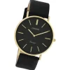 Oozoo Damen Armbanduhr Vintage Series Analog Leder schwarz UOC20164