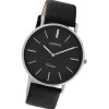 Oozoo Damen Armbanduhr Vintage Series Analog Leder schwarz UOC20168