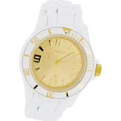 Oozoo Damen Armbanduhr Vintage Series Analog Silikon weiß UOC5063A