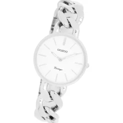 Oozoo Damen Armbanduhr Vintage Series Analog Metall silber UOC20355