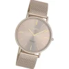 Oozoo Damen Armbanduhr Vintage Series Analog Metall braun UOC20336