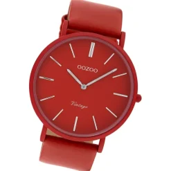 Oozoo Damen Armbanduhr Vintage Series Analog Metall rot UOC9879A
