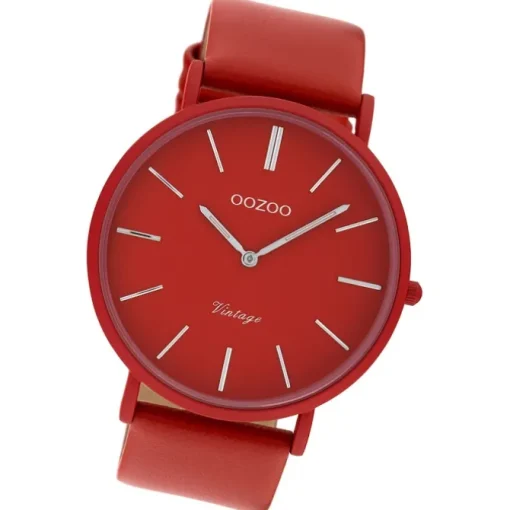 Oozoo Damen Armbanduhr Vintage Series Analog Metall rot UOC9879A